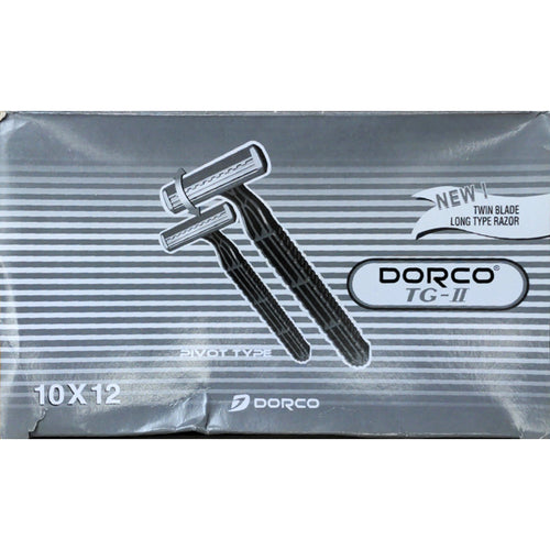 DORCO TG-II 使い捨てカミソリ 2枚刃 首振り ロングホルダー １袋10本入【店頭在庫処分品】